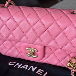 Chanel Lambkin Quilted Mini Pearl Crush Flap